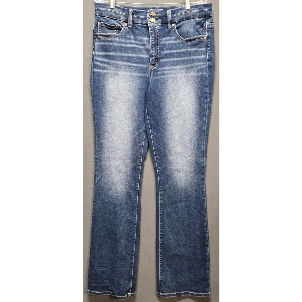 BKE Parker Bootcut Jeans Womens 34x35.5 (Fits 34x34.5) High Rise Dark Blue Denim